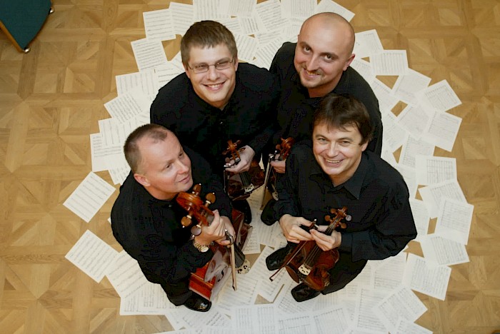 The Gamavilla Quartet, from left to right, Marián Pavlík, cello; Vít Mužík, violin; Gabriel Pavlík, viola; Vladislav Kvapil, violin; Photo by Libor Teichmann