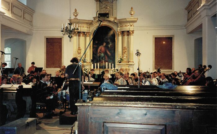 The Gyor Philharmonic Chamber Orchestra rehearsing Cantilena Infinita